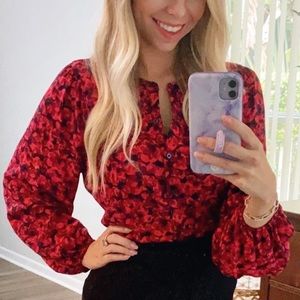 🌸A New Day floral blouse
